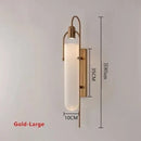 Axyaa Black/Gold Metal LED Wall Sconces with Art Glass - Modern Decor Lighting