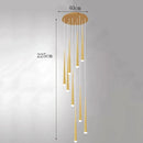 Axyaa Modern Ring Stairs Pendant Light Chandeliers for Living Room and Dining Room