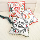 Axyaa Holiday Dutch Velvet Letter Print Pillowcase - Cojines Sofa Throw Pillow Cover