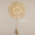 Axyaa Nordic Handmade Straw Wall Decoration, Scandinavian Rattan Hanging Decor