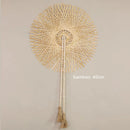 Axyaa Nordic Handmade Straw Wall Decoration, Scandinavian Rattan Hanging Decor