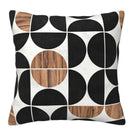Axyaa Geometric Wood Pattern Throw Pillow Cover for Sofa, Bed, and Car