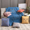 Axyaa Cartoon Pillow Quilt - 2-in-1 Multi-Functional Blanket and Pillow