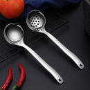 Axyaa Long Handle Stainless Steel Soup Ladle Spoon Skimmer Colander Tableware Home Kitchen