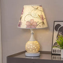 Vintage Floral Table Lamp by Axyaa – Ceramic Warm Light for Bedroom & Living Room