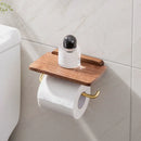 Axya Wall-mounted Brass Toilet Paper Towel Holder Rack