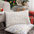 Axyaa Gold Snowflake Plush Pillowcase Set - Winter Headboard Cover