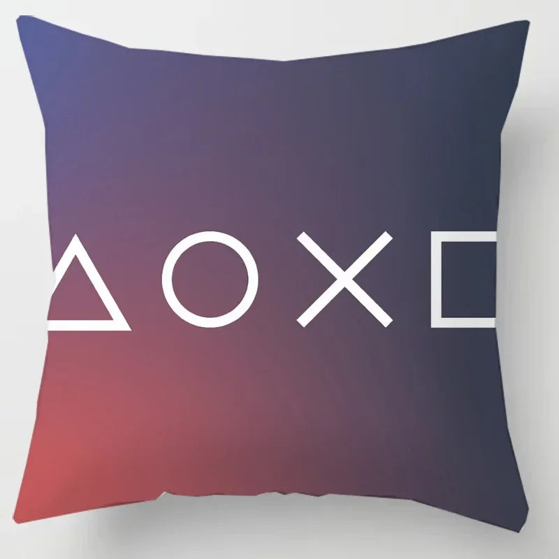 Axyaa Gamer Grip Square Pillowcase | Anime Style | TV Game Fan | 45x45 Cushion Cover