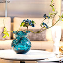 Glass Vase Table Decoration Flower Arrangement Cloth Bag Shape Vase - Axyaa