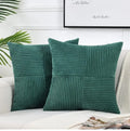 Corduroy Boho Throw Pillow Covers 18x18 Inch for Home Decor - Axyaa