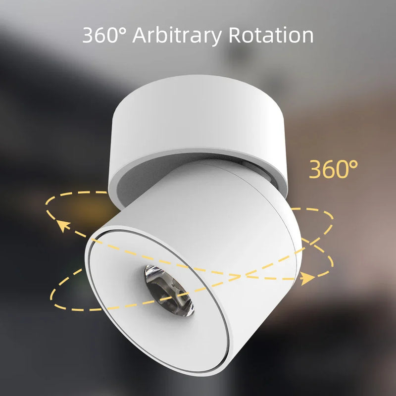 Axyaa 7W/9W LED Ceiling Spotlight 360° Rotation Modern Indoor Lighting