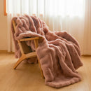 Axyaa Rabbit Fleece Blanket Quilt: Winter Thickened, Soft, & Cozy Sofa Blanket