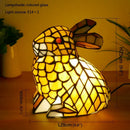 Axyaa Tiffany Rabbit Table Lamp Stained Glass Decoration Desk Lamp