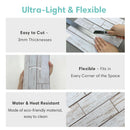 Axyaa 10Pcs Pastoral Style Wood Peel and Stick Wall Panels