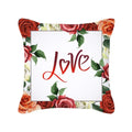 Red Geometric Pillow Case 45x45cm for Sofa, Car, Home Decor - Axyaa