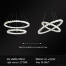 Axyaa Crystal Chandelier for Living Room - Modern Indoor Lighting Fixture
