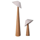 Axyaa Black Wood Large Floor Lamp: Wooden Standard Light for Living Room, Sofa Stand Lighting