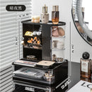 Axyaa Rotating Makeup Organizer with Drawers - Stationery Storage Box for Vanity