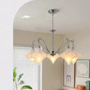 Axyaa Vintage Glass Chandeliers Retro Chrome LED Pendant Lights