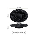 Axyaa Ceramic Pleated Western Dessert Salad Plate Set