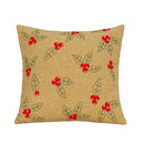 Axyaa Christmas Velvet Embroidered Cushion Cover for Festive Home Decor