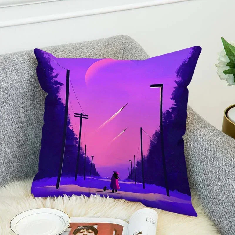 Axyaa Decorative Cushion Covers for Bed and Chair - Set of 2