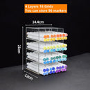 Axyaa Acrylic Marker Pen Holder & Storage Shelf for Office & School Supplies