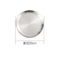 Axyaa Stainless Steel Buffet Plates - Korean Style Durable Shallow Dishes