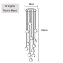 Axyaa Nordic Crystal Chandelier for Stairs