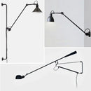 Axyaa Long Arm Rocker Wall Lamp Black Metal LED Light for Room Decoration