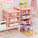 Axyaa Kawaii Plastic Drawer Organizer for Desk Storage & Makeup - Cute Stationery Holder