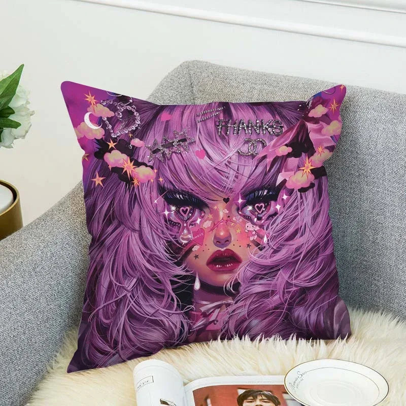 Axyaa Art Decor Pillow Cover 45x45 for Home & Car Decor