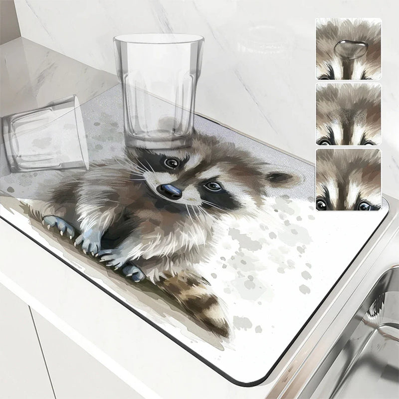 Axyaa Coffee Mat: Absorbent Draining Pad for Kitchen and Bathroom
