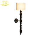 Axyaa Medieval Walnut/Black Wall Lamp LED E27 for Living Room Bedroom Corridor
