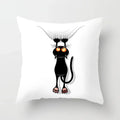 Axyaa Cartoon Black Cat Cushion Cover 45*45cm