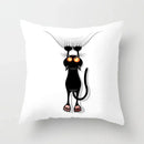 Axyaa Cartoon Black Cat Cushion Cover 45*45cm