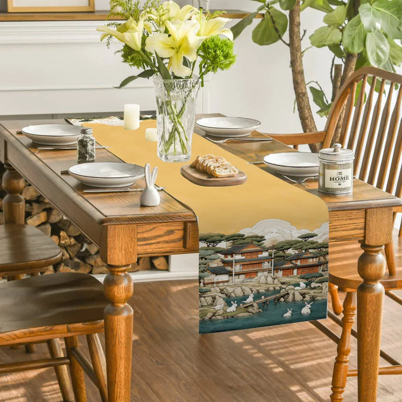 Axyaa Farmhouse Table Runner for Wedding Party Decor