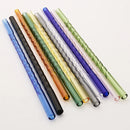 Axyaa Glass Straw Set 4 Pack for Cocktail Smoothie Bar Accessories