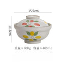 Axyaa Floral Ceramic Soup Bowl with Lid - Versatile Ramen Noodle & Salad Bowl