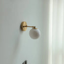 Axyaa Modern Nordic LED Wall Light White Ball Lampshade Bedside Applique Murale