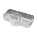 Axyaa Rotating Acrylic Makeup Organizer with Large Capacity & Divided Sections