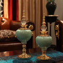 Luxury Crystal Glaze Ceramic Wedding Gift Home Decor Figurines by Axyaa