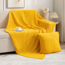 Axyaa Knitted Four-Season Sofa Blanket - Solid Color Office Living Room Nap Blanket