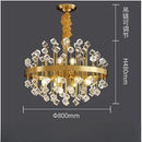 Axyaa Colorful Crystal Chandelier Modern Luxury Living Room Pendant Lamp