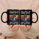 Axyaa Black Cat Coffee Mug, 11oz Ceramic Tea Cup