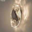 Axyaa Luxury Crystal LED Wall Lamp for Hotel Living Room and Bedroom