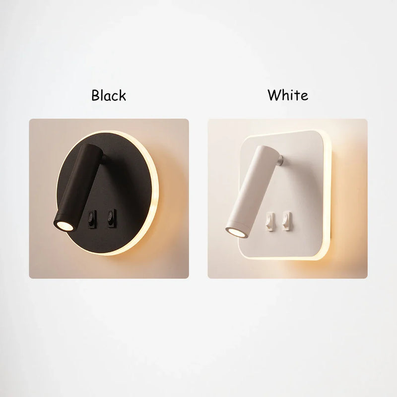 Axyaa 10W Rotating Wall Light with Switch - Ideal for Hotel Bedroom, Study Reading