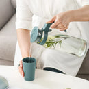 Axyaa Glass Water Kettle Pitcher with Handle and Lid