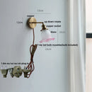 Axyaa Vintage Glass Wall Sconce LED Lamp with Pull Chain Switch