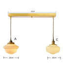 Axyaa Milky White Glass LED Pendant Chandelier